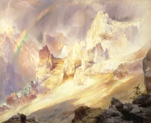 Arco-íris sobre o Grand Canyon de Yellowstone, 1900.