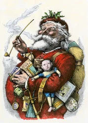 Pere Noel (Pai Natal) com brinquedos nos braços