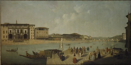 O Arno em Florença (óleo sobre tela)