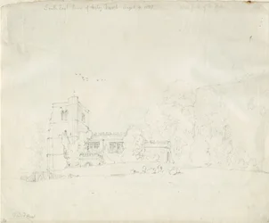 Igreja Arley: desenho a lápis, 4 de setembro de 1837