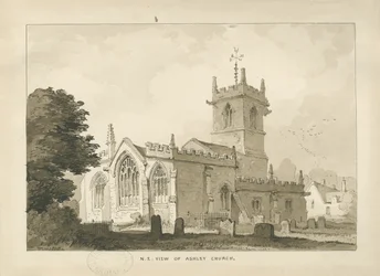 Igreja de Ashley: desenho em sépia, 1838