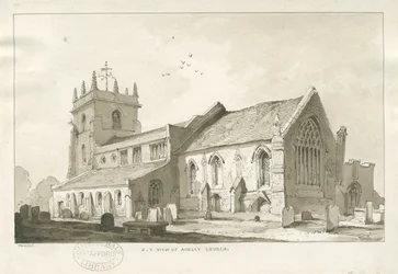Audley Church: desenho em sépia