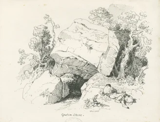Biddulph - "Gawton Stone": desenho a pena e tinta, 1836
