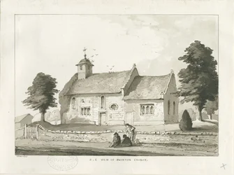 Blurton Church: desenho em sépia