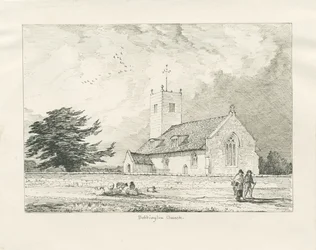Igreja de Bobbington: desenho a caneta, 1837
