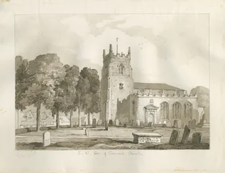 Igreja Cannock: desenho sépia