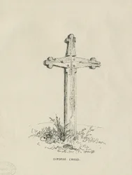 Chillington Hall- "Giffard" s Cross ": desenho a caneta e tinta, 1838