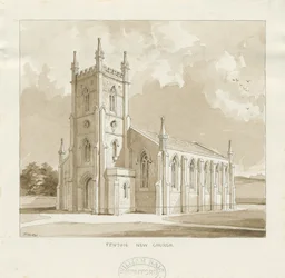 Fenton New Church: desenho em sépia