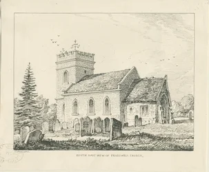 Igreja Fradswell: desenho a bico de pena