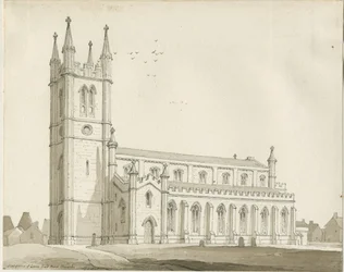 Lane End - Nova Igreja: desenho em sépia