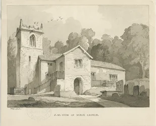 Igreja Maer: desenho em sépia, 1838