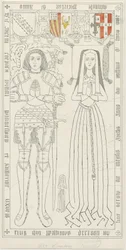 Igreja Penkridge - Tumba de William Wynnesbury: desenho a caneta e tinta, nd [1842-1845] (desenho)