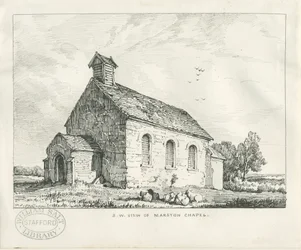Stafford - Marston Chapel: desenho a bico de pena