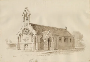 Stafford - Capela de Sal [St. James "]: desenho de caneta e lavagem, 1840