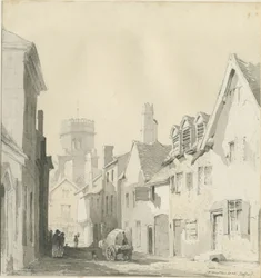 Stafford - St. Martin&39;s Lane: pintura a aquarela, sd [ 1839] (desenho)