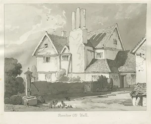 Standon Hall: desenho sépia
