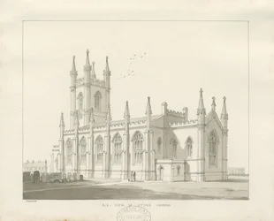 Igreja de Stoke-upon-Trent [Nova]: desenho em sépia
