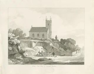Stonnall Church: desenho a caneta e lavagem