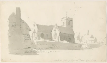 Igreja Trysull: desenho a lápis, 2 de setembro de 1837 (desenho)