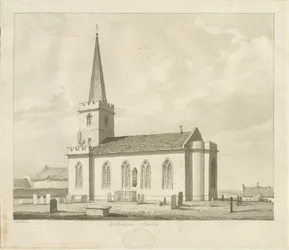 Igreja de Whittington: desenho em sépia