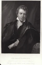 Sir David Wilkie, pintor escocês. Gravura por Francis Holl