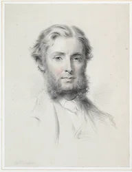 Retrato de John Scott, 3º Conde de Eldon (giz e w - c no papel) (par para 445141)