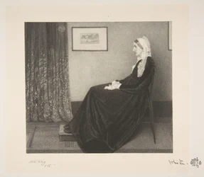 Composição em cinzento e preto: retrato da mãe do artista, 1892.