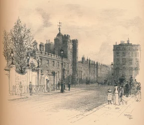 Vista geral do Palácio de St. Jamess, do Pall Mall, 1902