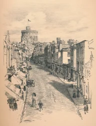 Grande torre do Castelo de Windsor da Rua Peascod, 1902