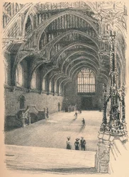 Interior do Westminster Hall, Palácio de Westminster, 1902