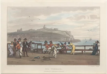 Spa Terrace, de Poetical Sketches of Scarborough, 1813., 1813. Criadores: Thomas Rowlandson, Joseph Constantine Stadler, J. Bluck.