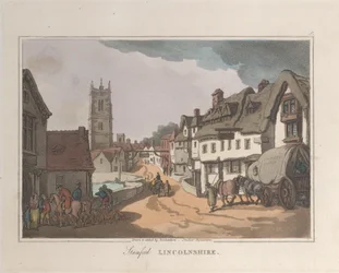 Stamford Lincolnshire, de Sketches from Nature, 1822., 1822. Criadores: Thomas Rowlandson, Joseph Constantine Stadler.