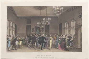 The Ball Room, de Poetical Sketches of Scarborough, 1813., 1813. Criadores: Thomas Rowlandson, Joseph Constantine Stadler, J. Bluck.