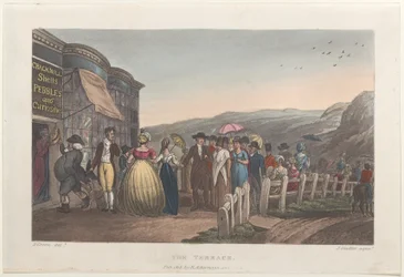 The Terrace, de Poetical Sketches of Scarborough, 1813., 1813. Criadores: Thomas Rowlandson, Joseph Constantine Stadler, J. Bluck.