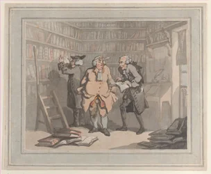 Livreiro e Autor, 25 de setembro de 1784., 25 de setembro de 1784. Criadores: Thomas Rowlandson, Samuel Alken.