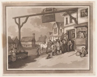 Crawley Uma excursão a Brighthelmstone, 1º de junho de 1790., 1º de junho de 1790. Criadores: Thomas Rowlandson, Samuel Alken.