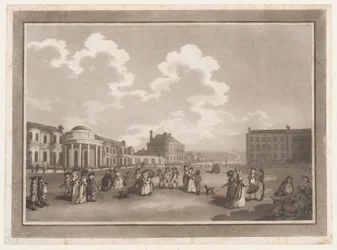 The Steine Uma excursão a Brighthelmstone, 1º de junho de 1790., 1º de junho de 1790. Criadores: Thomas Rowlandson, Samuel Alken.