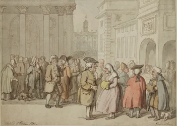 Um grupo esboçado em Roma, 1770-1820
