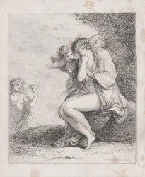 Ariadne em Naxos abordada por Baco, ca. 1790., c. 1790.