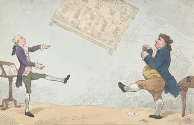 Billy Lackbeard e Charley Blackbeard jogando no Football, 7 de fevereiro de 1784., 7 de fevereiro de 1784.