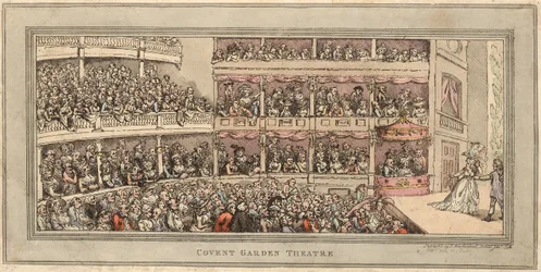 Covent Garden Theatre, pub. Henry Brookes, 1786 (gravura colorida à mão)