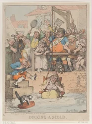 Ducking a Scold, [12 de abril de 1803], reeditado em 12 de abril de..., [12 de abril de 1803], reeditado em 12 de abril de 1812.