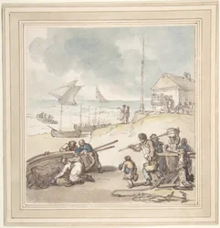 Figuras à beira-mar