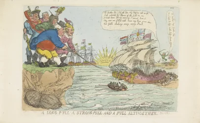 A frota holandesa foi resgatada graças a um esforço conjunto, 1813