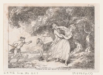 Joseph Hastens para resgatar Fanny do Perigo Iminente, de The Adventures of Joseph Andrew..., 1792.