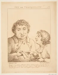 Alegria com tranquilidade Le Brun Travested, ou Caricaturas das Paixões, 21 de janeiro de 1800.