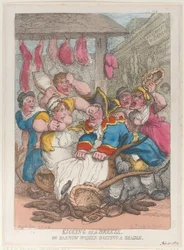 Kicking Up a Breeze or Barrow Women Basting a Beadle, 10 de fevereiro de 1814., 10 de fevereiro de 1814.