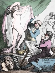 Atitudes de Lady Hamilton, c.1790 (gravura) (p/b)