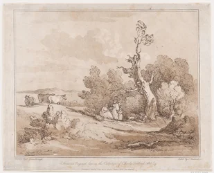 Paisagem com figuras coletando madeira sob árvores retorcidas, 21 de maio de 1789., 21 de maio de 1789.