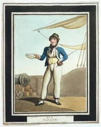 Marinheiro, durante o tempo de Horácio Nelson (1758-1805), designado para vários trabalhos de acordo com as suas capacidades, alguns trabalhavam nos mastros carregados na asa, outros no convés superior, responsáveis pela âncora, outros ainda faziam parte d